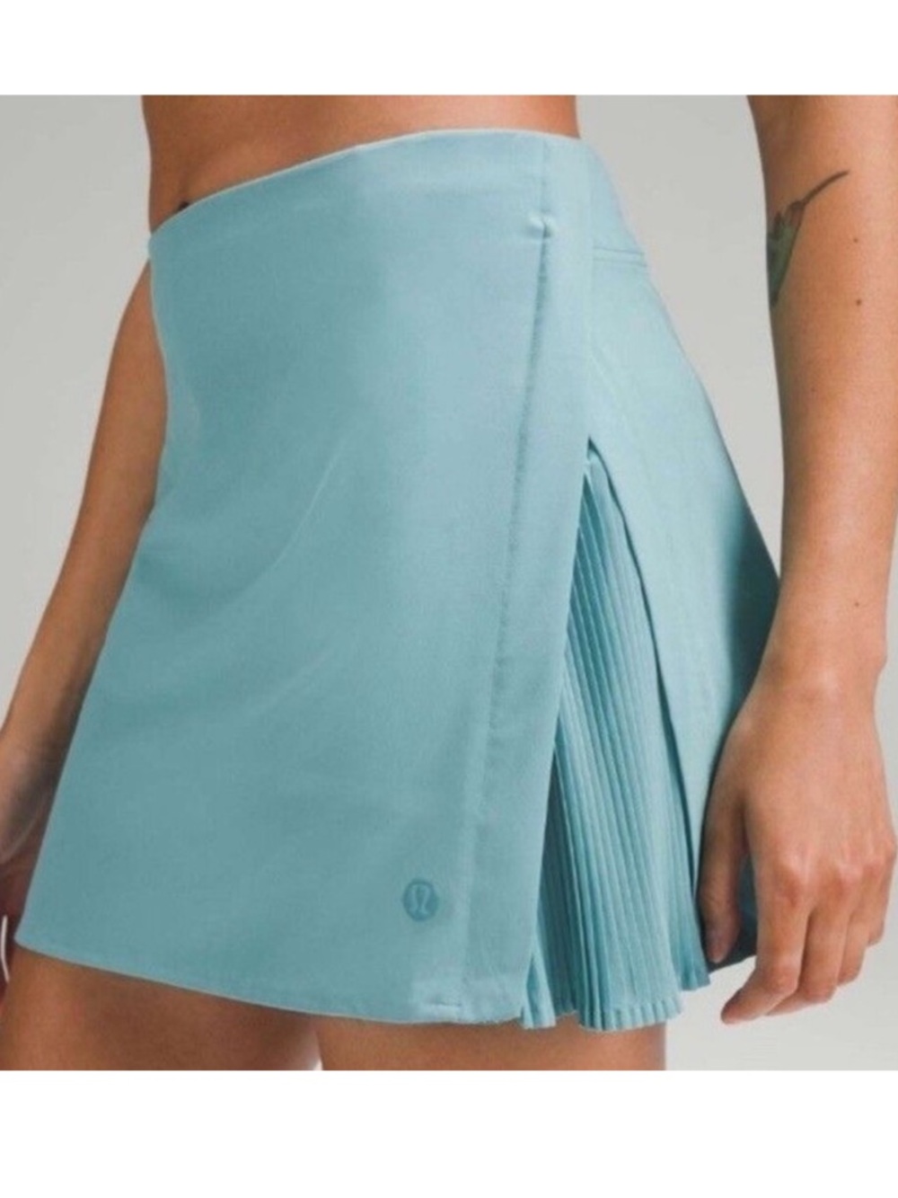 lululemon peek pleat hi rise tennis skirt- tidal teal